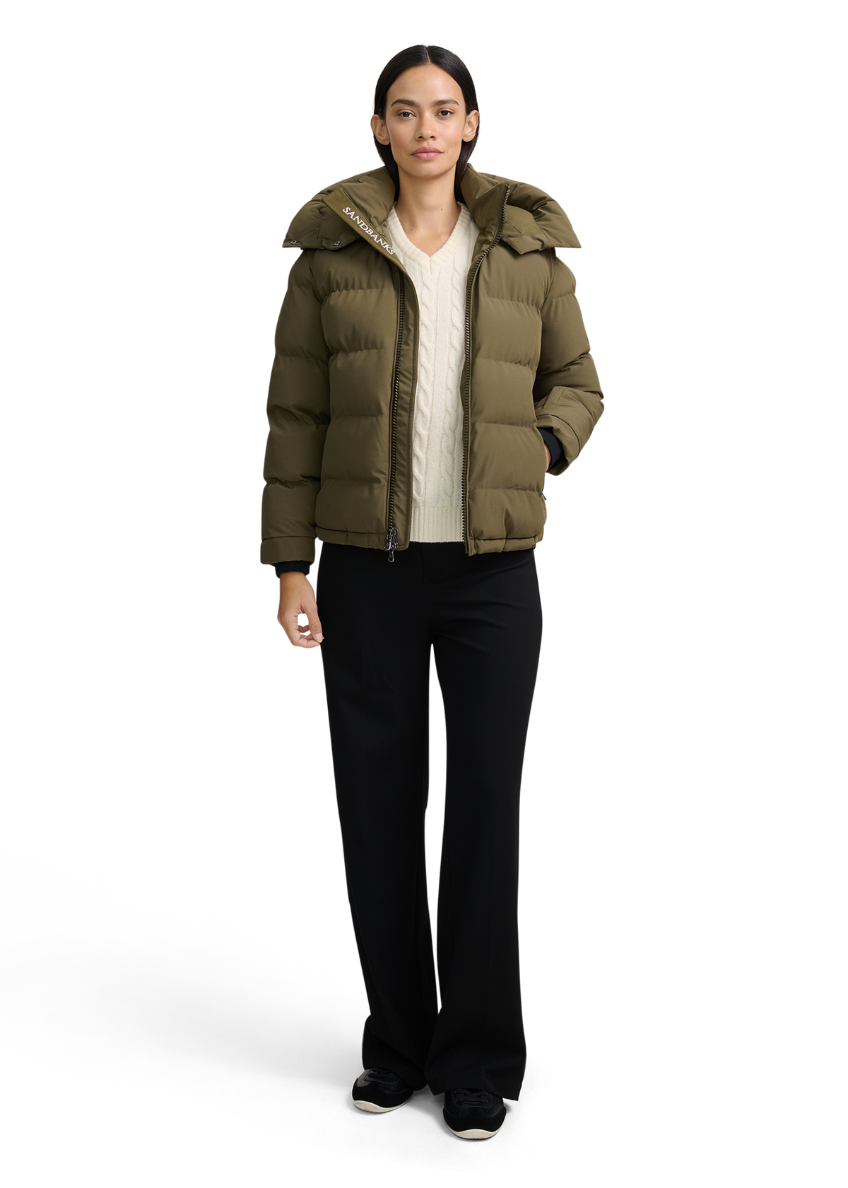 Sandbanks Belle Puffer Jacket - Olive