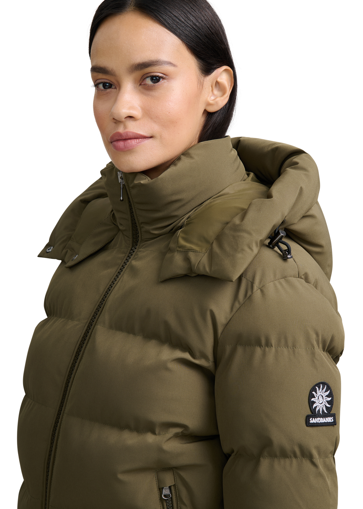 Sandbanks Belle Puffer Jacket - Olive