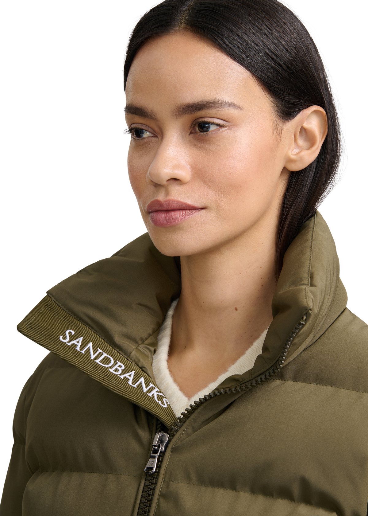 Sandbanks Belle Puffer Jacket - Olive