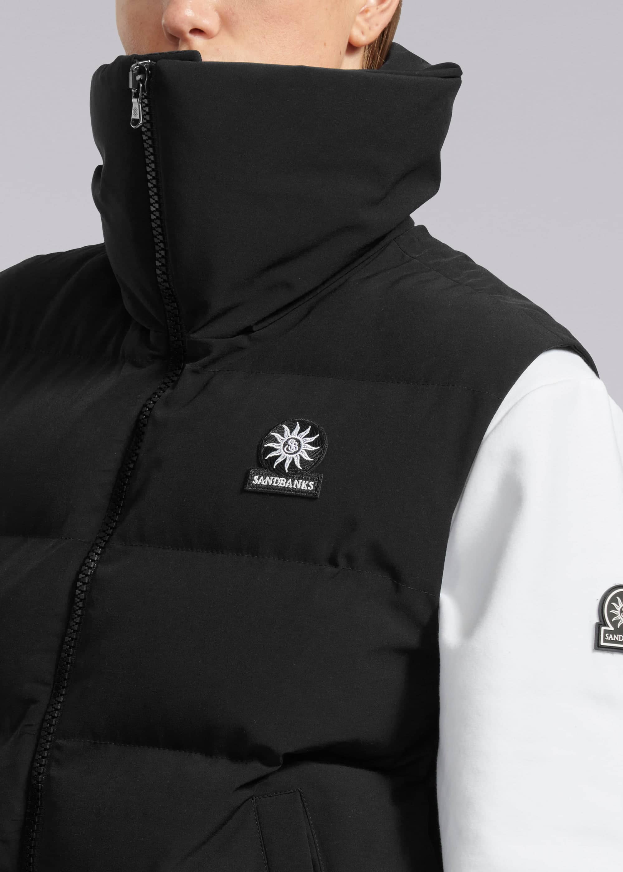 Sandbanks Lagoon Long Gilet - Black - Sandbanks