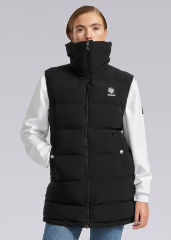 Sandbanks Lagoon Long Gilet - Black - Sandbanks