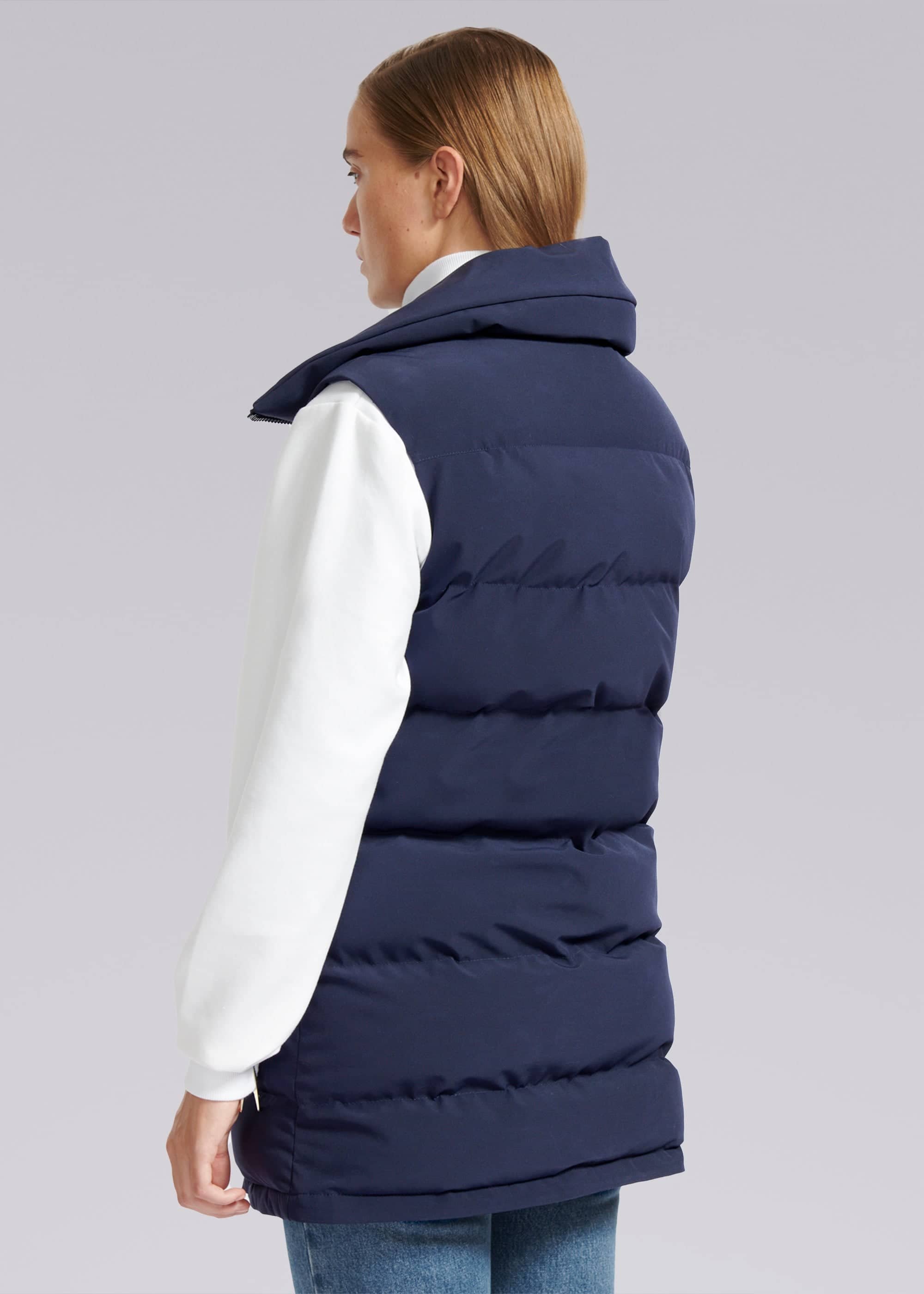 Sandbanks Lagoon Long Gilet - Navy - Sandbanks