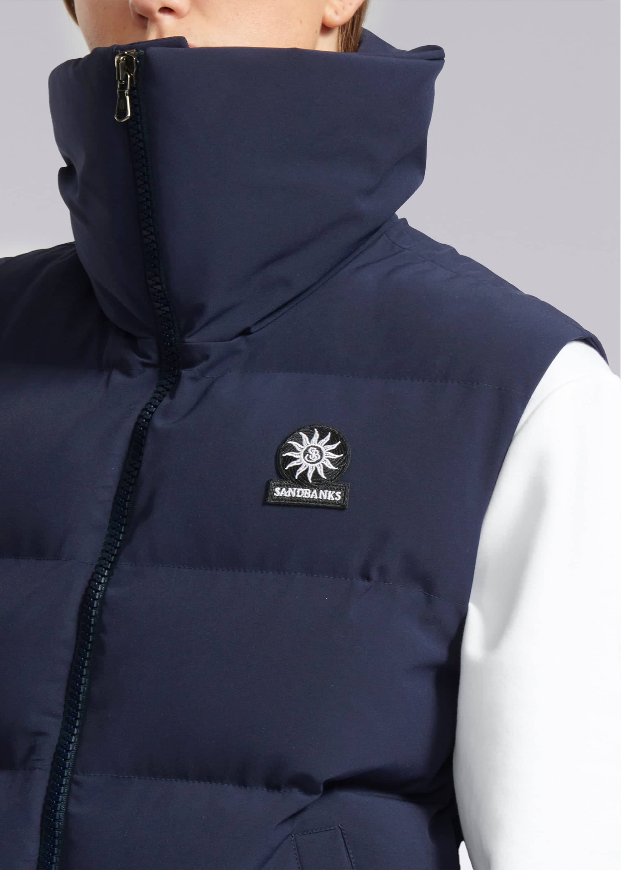 Sandbanks Lagoon Long Gilet - Navy - Sandbanks