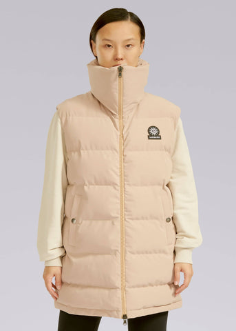 Sandbanks Lagoon Long Gilet - Taupe - Sandbanks