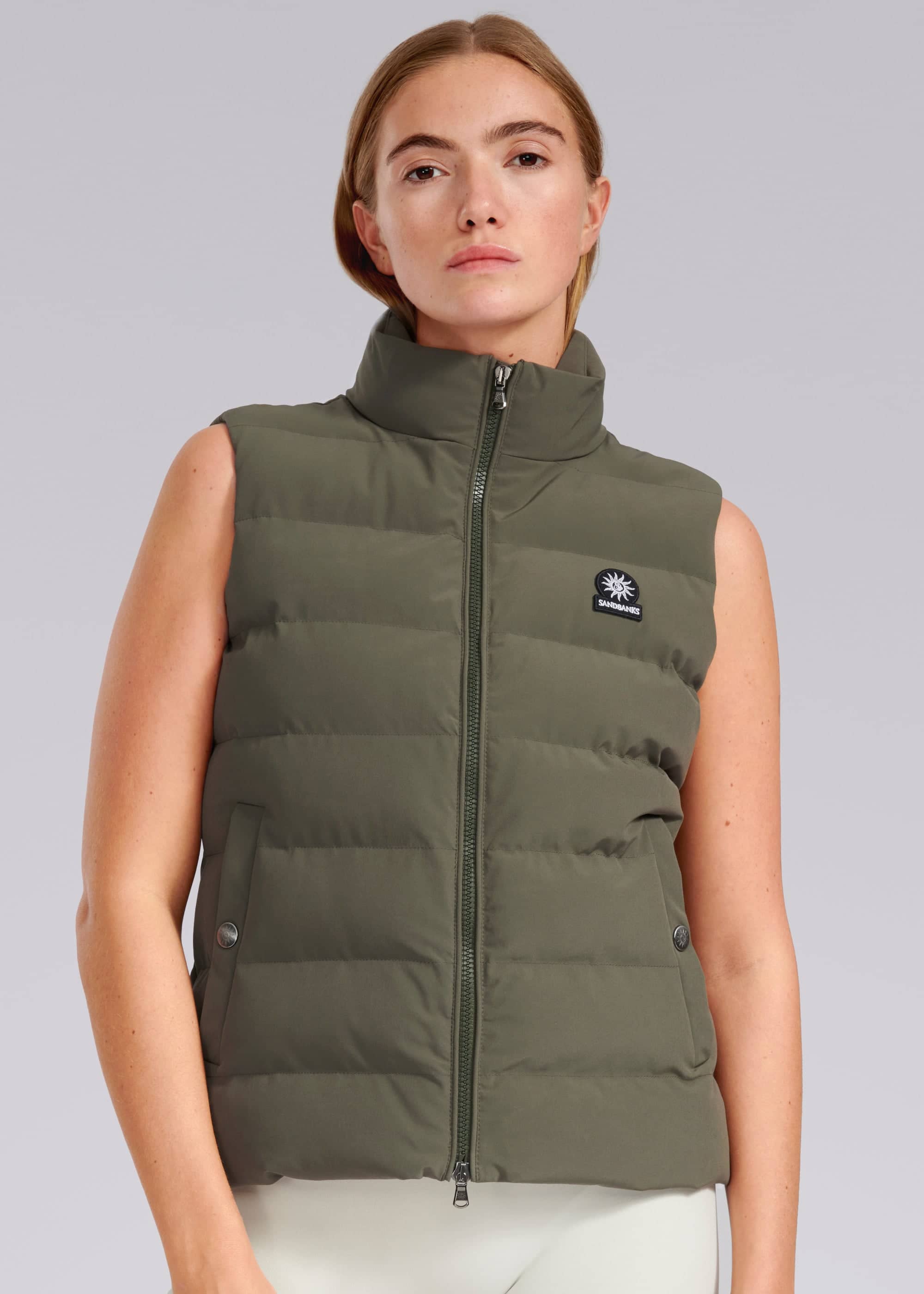 Sandbanks Marina Gilet - Khaki - Sandbanks