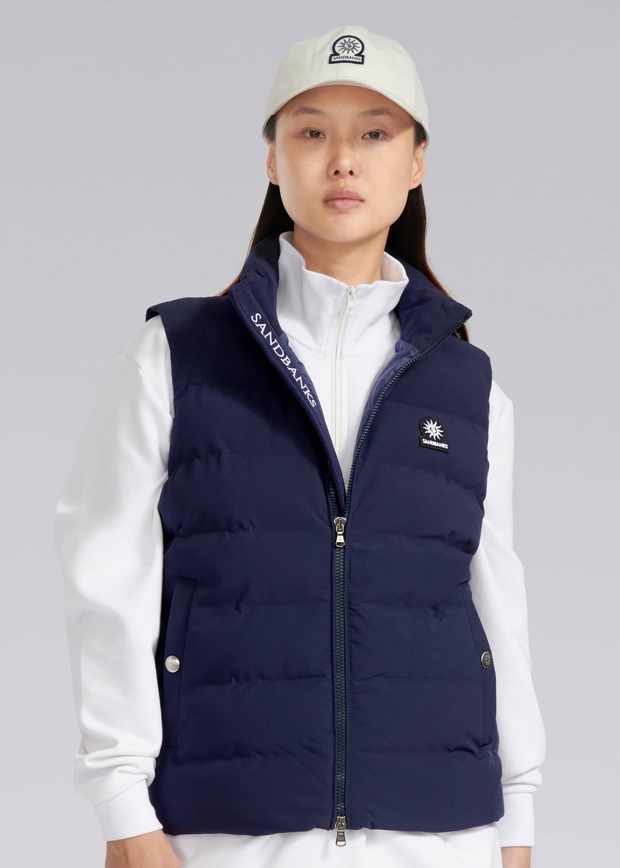 Sandbanks Marina Gilet - Navy - Sandbanks