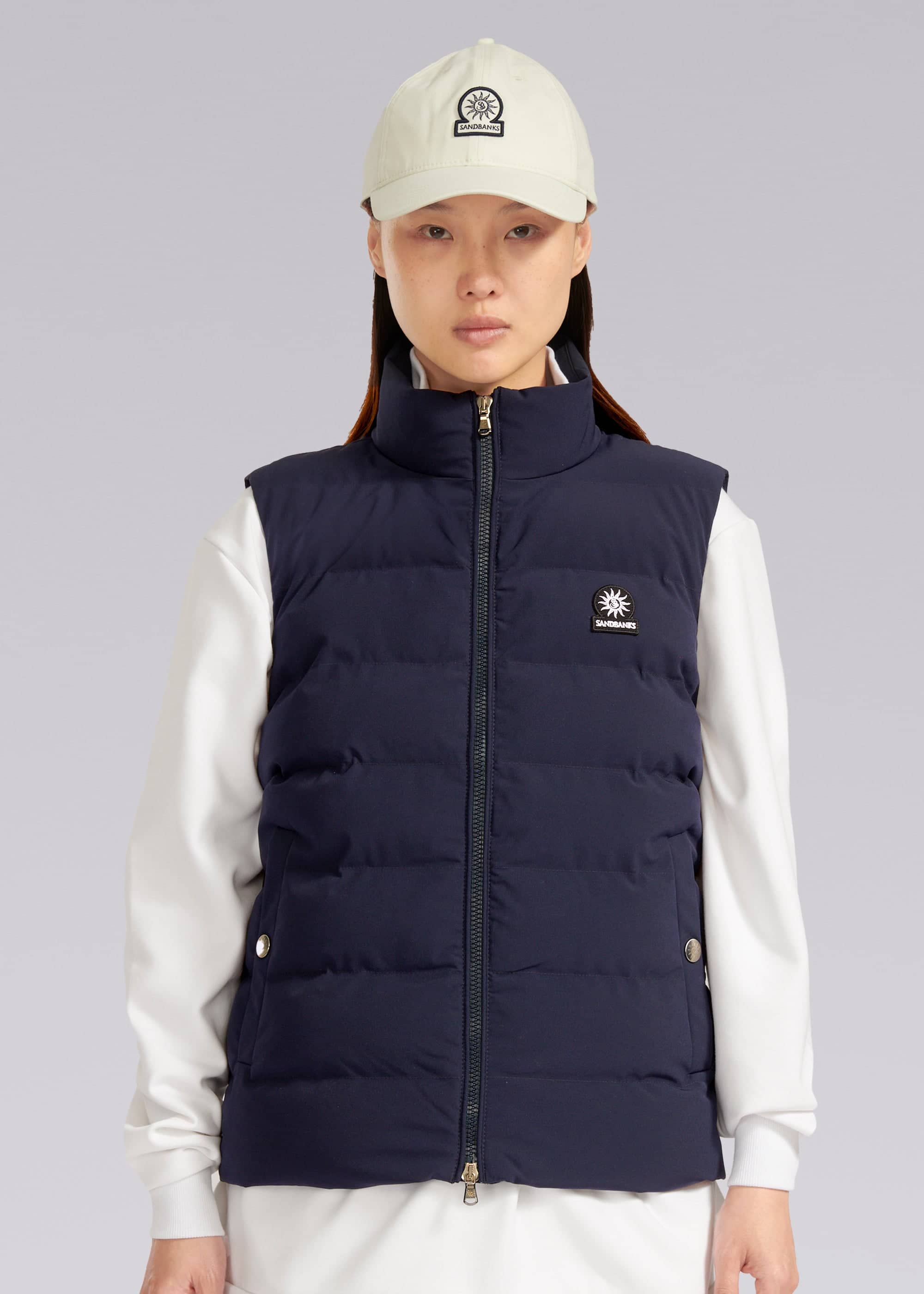 Sandbanks Marina Gilet - Navy - Sandbanks