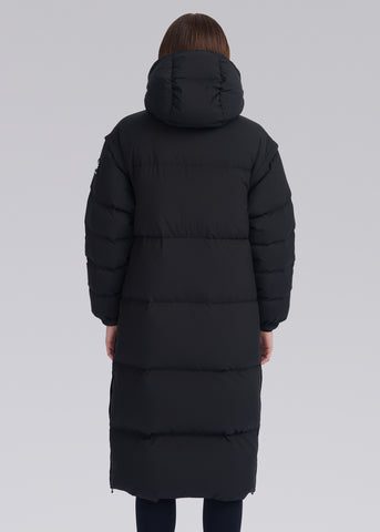 Sandbanks Convertible Long Oversized Jacket - Black Matte