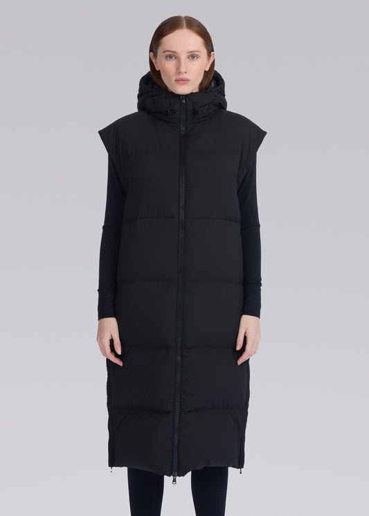 Sandbanks Convertible Long Oversized Jacket - Black Matte