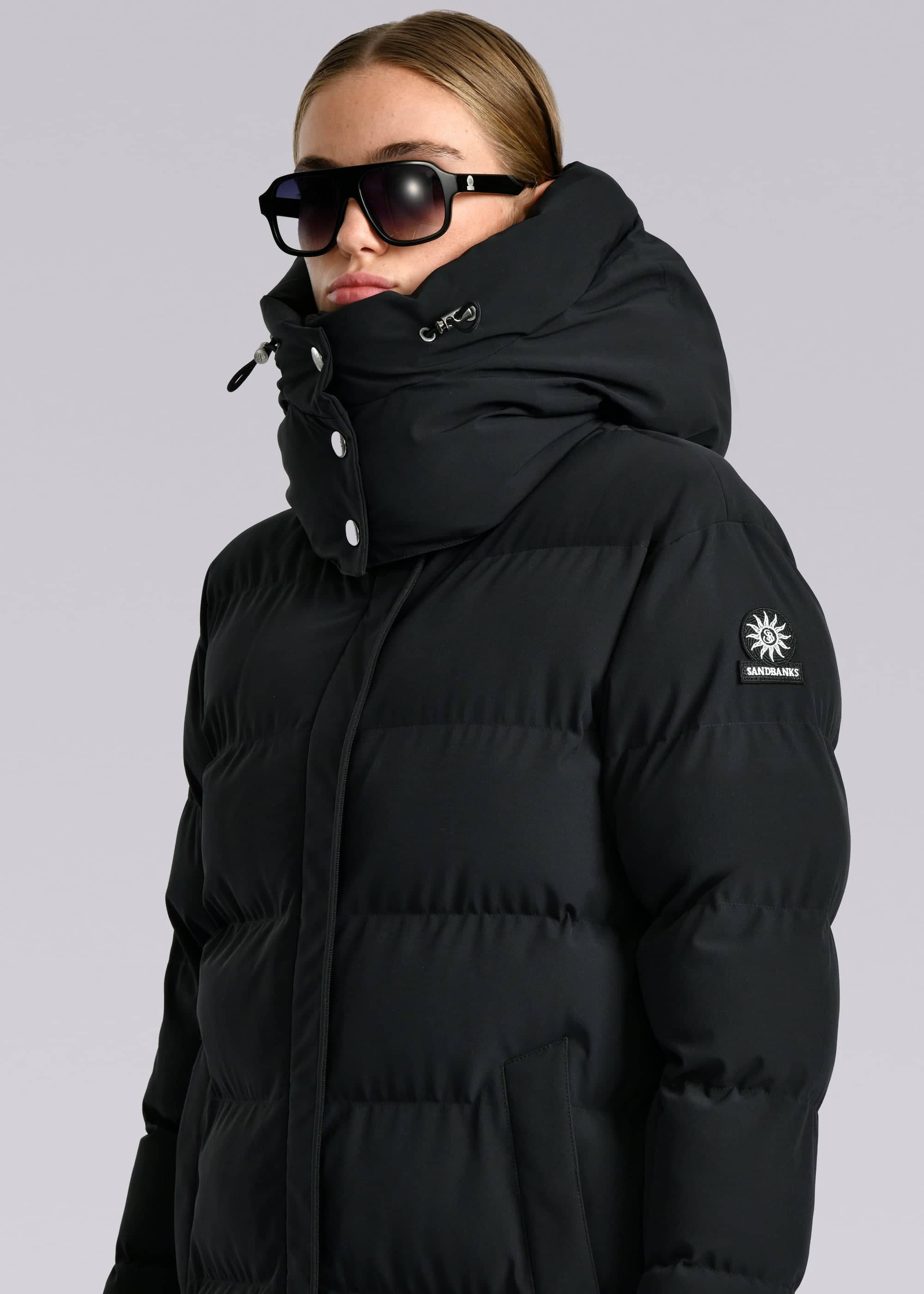 Long Puffer Black Down Jacket Womens Long Black Puffer Jacket