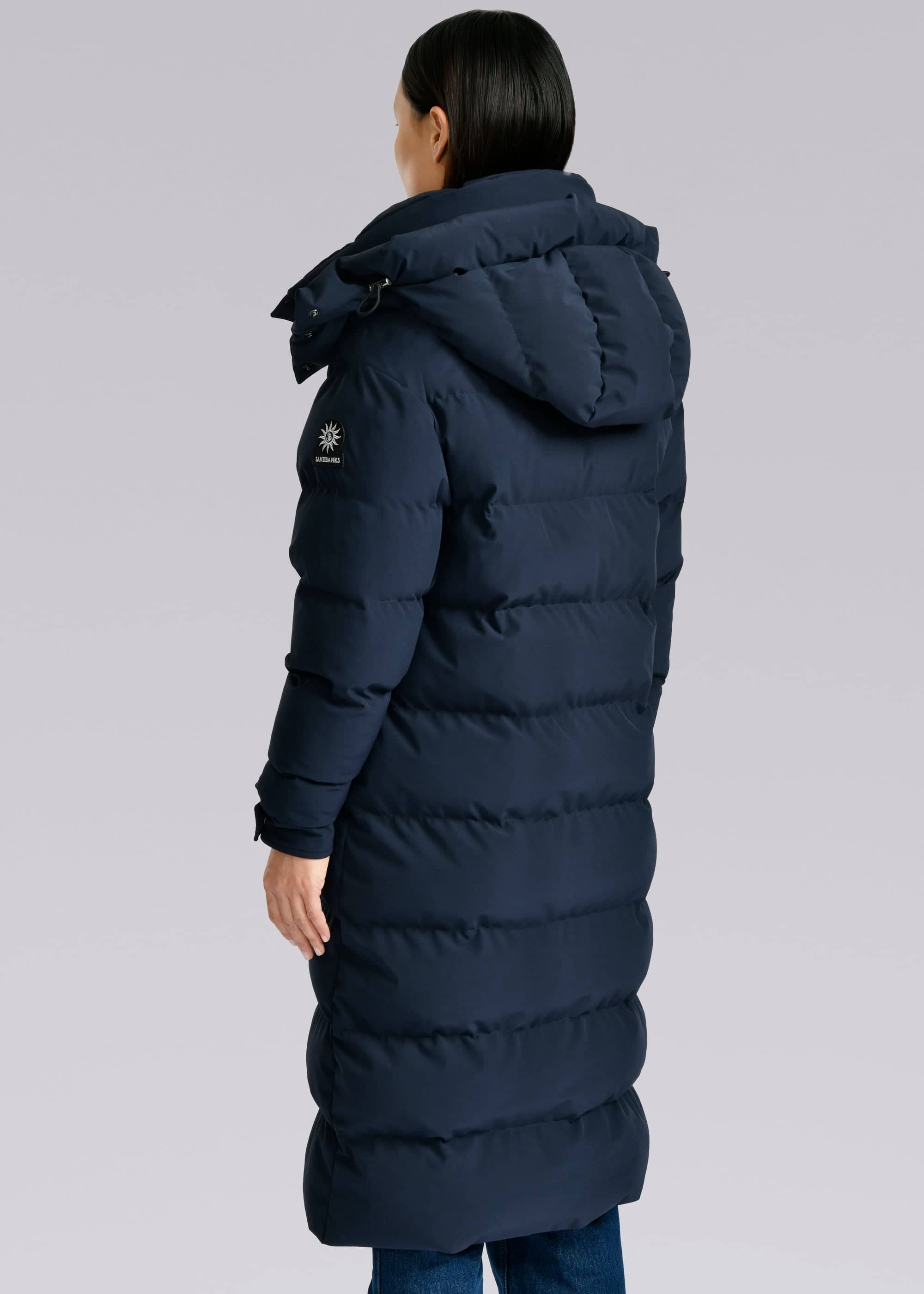 Sandbanks Haven Oversized Long Puffer - Navy - Sandbanks