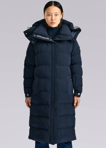 Sandbanks Haven Oversized Long Puffer - Navy - Sandbanks