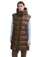 Sandbanks Shell Bay Hooded Long Gilet - Brown