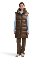 Sandbanks Shell Bay Hooded Long Gilet - Brown