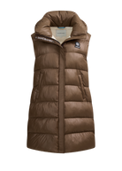 Sandbanks Shell Bay Hooded Long Gilet - Brown