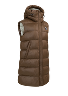Sandbanks Shell Bay Hooded Long Gilet - Brown