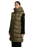 Sandbanks Shell Bay Hooded Long Gilet - Olive