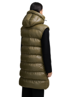 Sandbanks Shell Bay Hooded Long Gilet - Olive