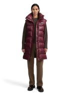 Sandbanks Shell Bay Hooded Long Gilet - Port