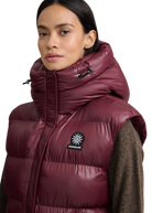 Sandbanks Shell Bay Hooded Long Gilet - Port