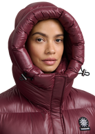 Sandbanks Shell Bay Hooded Long Gilet - Port