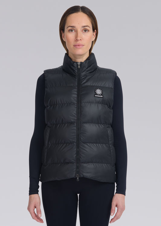 Sandbanks Pebble Funnel Neck Gilet - Black