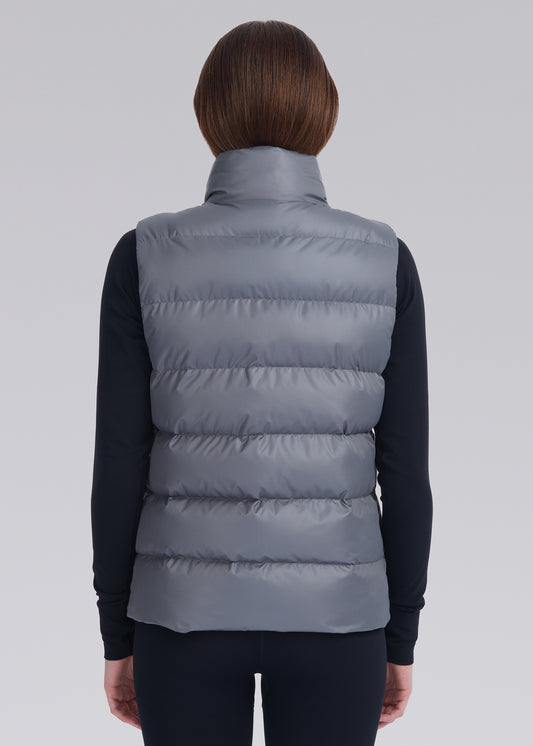 Sandbanks Pebble Funnel Neck Gilet - Charcoal