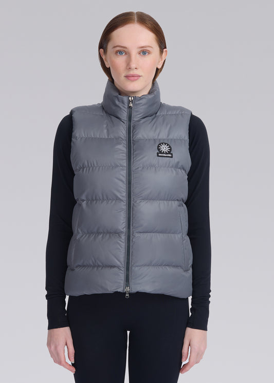 Sandbanks Pebble Funnel Neck Gilet - Charcoal