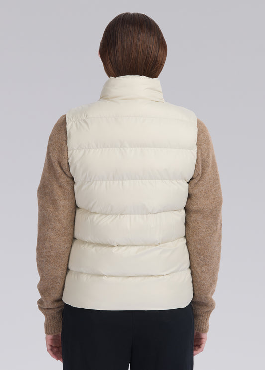 Sandbanks Pebble Funnel Neck Gilet - Stone