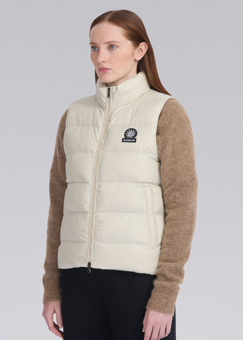 Sandbanks Pebble Funnel Neck Gilet - Stone