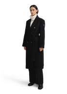 Sloane Double-Breasted Wool Overcoat - Black