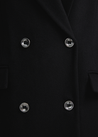 Sloane Double-Breasted Wool Overcoat - Black
