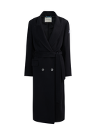 Sloane Double-Breasted Wool Overcoat - Black