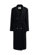Sloane Double-Breasted Wool Overcoat - Black