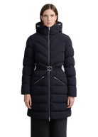 Livigno Belted Mid Puffer Jacket - Black