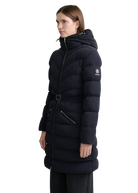 Livigno Belted Mid Puffer Jacket - Black