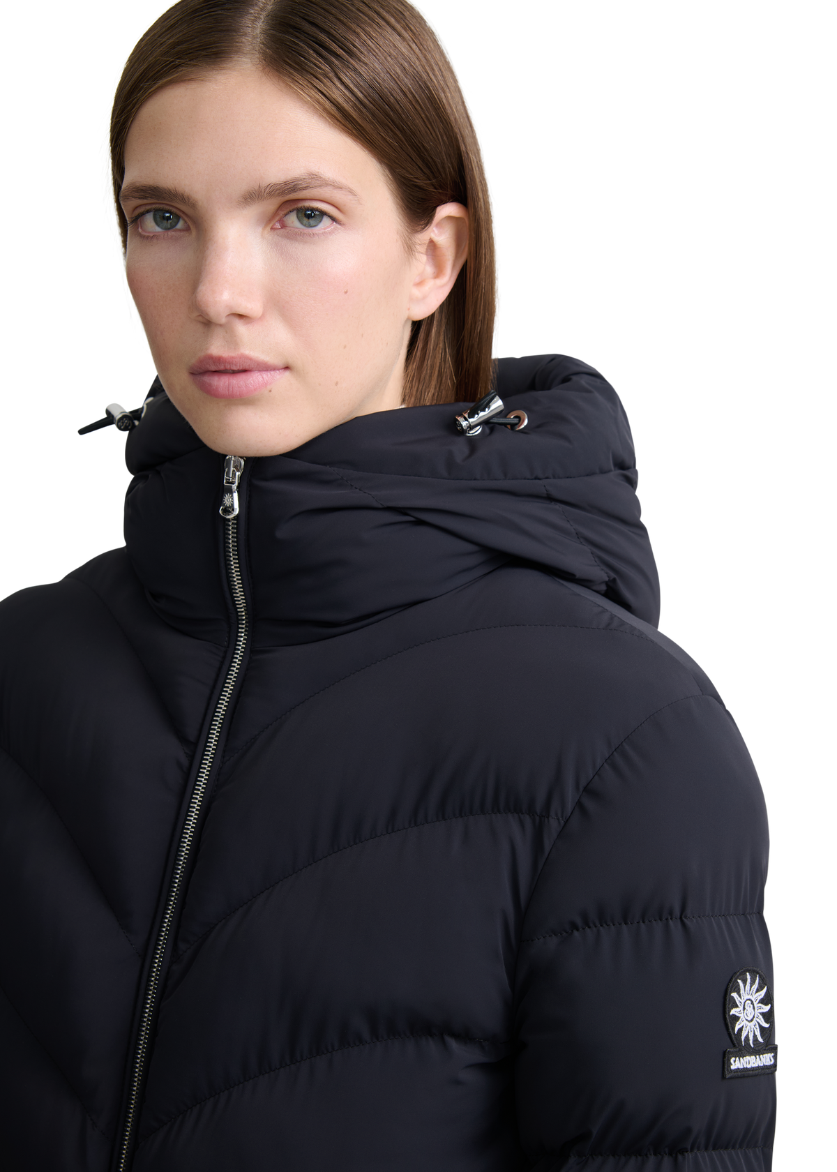 Livigno Belted Mid Puffer Jacket - Black
