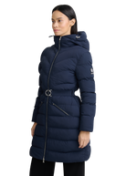Livigno Belted Mid Puffer Jacket - Navy