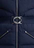 Livigno Belted Mid Puffer Jacket - Navy