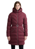 Livigno Belted Mid Puffer Jacket - Port