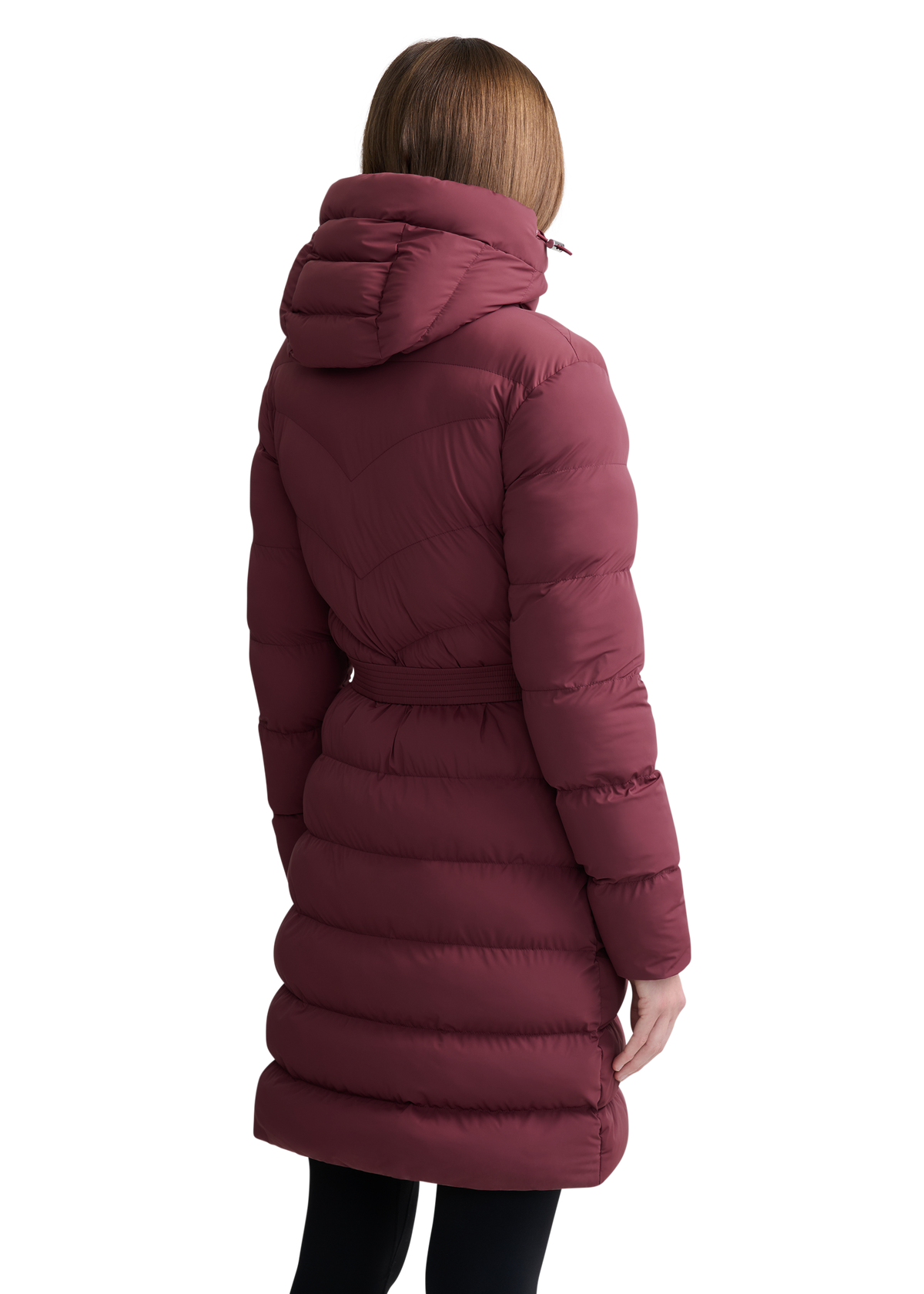 Livigno Belted Mid Puffer Jacket - Port