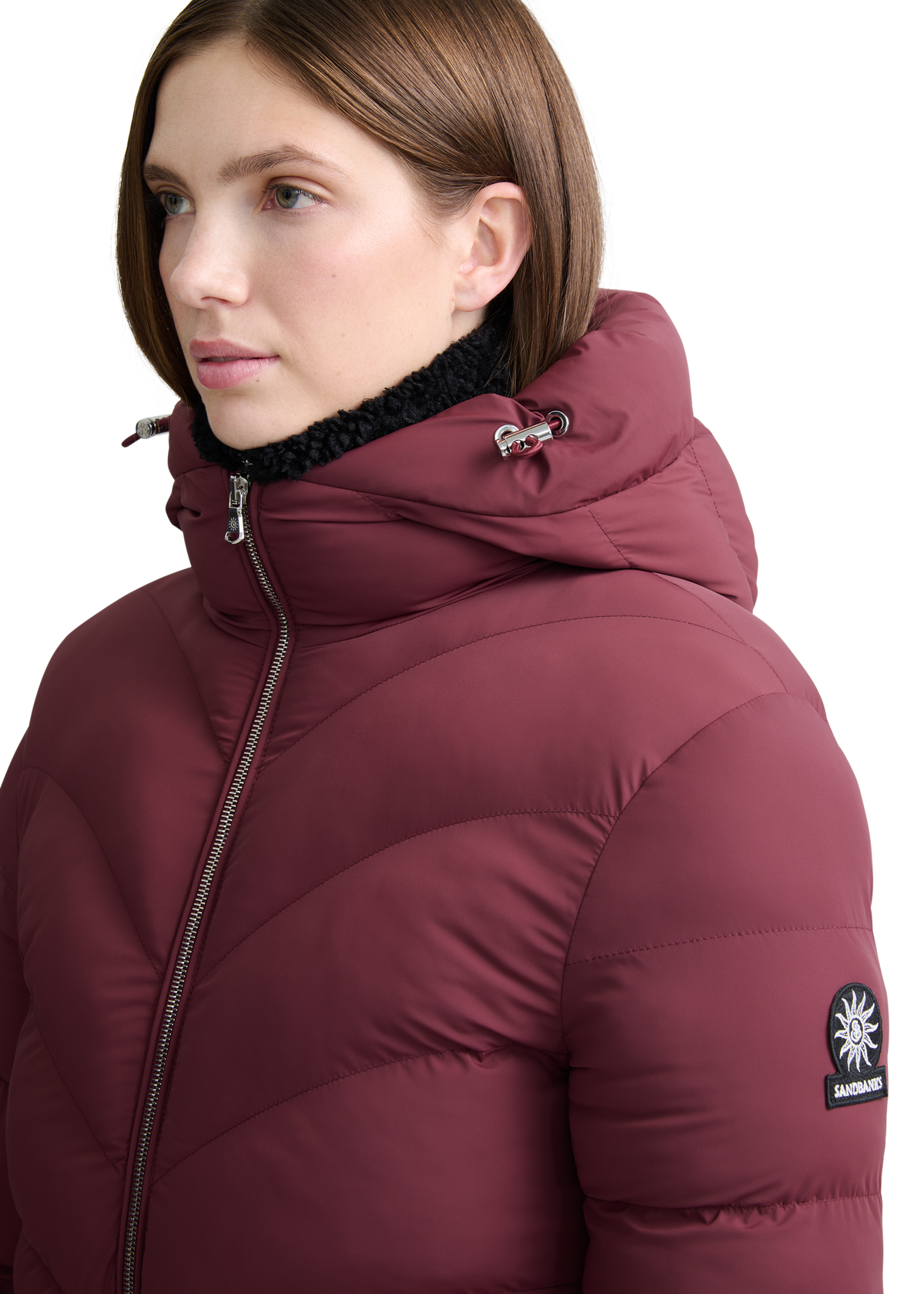 Livigno Belted Mid Puffer Jacket - Port