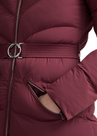 Livigno Belted Mid Puffer Jacket - Port
