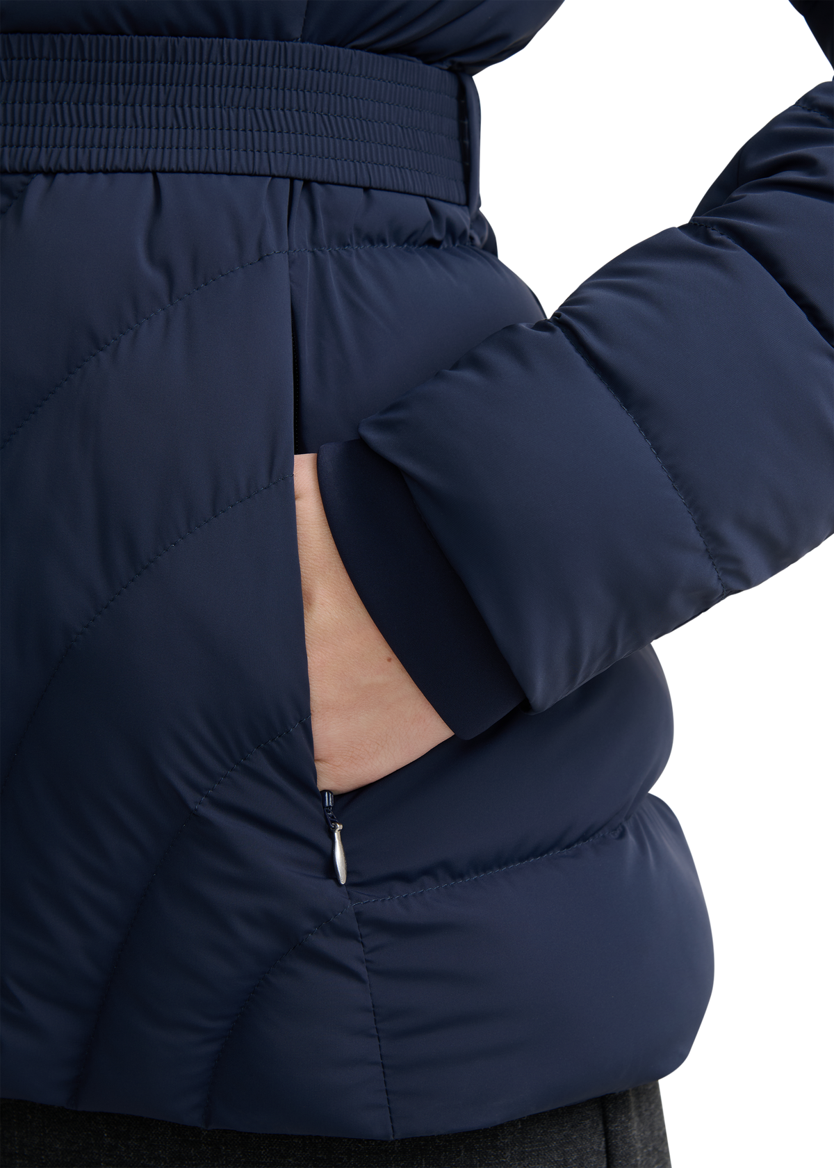 Avoriaz Micro Puffer Fitted Jacket - Navy