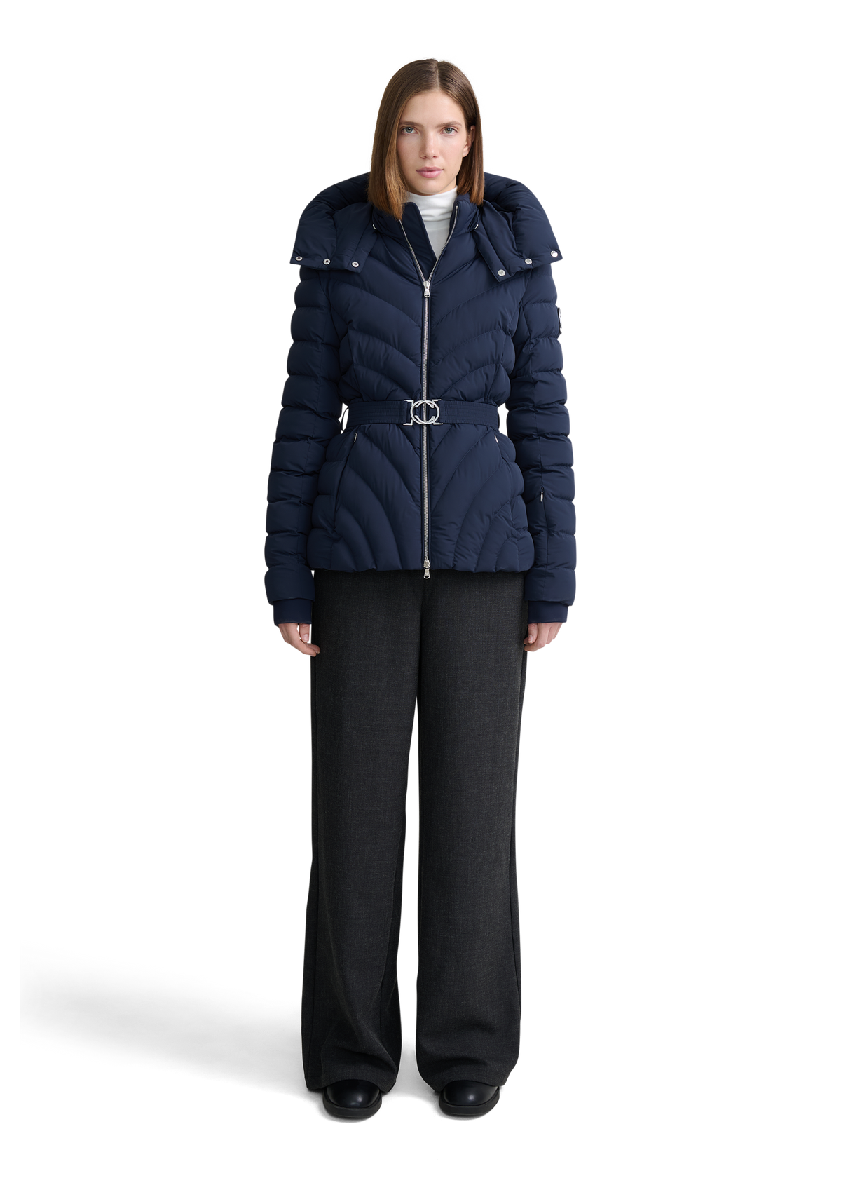 Avoriaz Micro Puffer Fitted Jacket - Navy