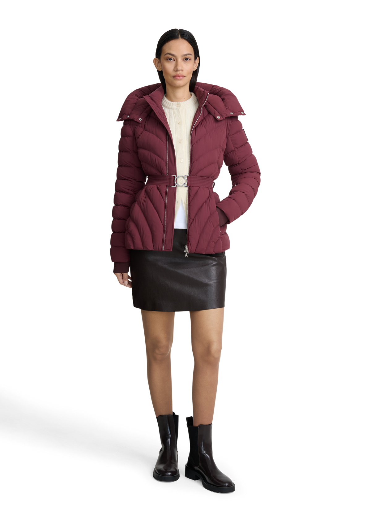 Avoriaz Micro Puffer Fitted Jacket - Port