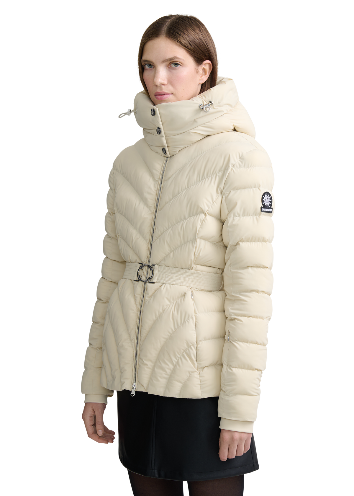 Avoriaz Micro Puffer Fitted Jacket - Stone