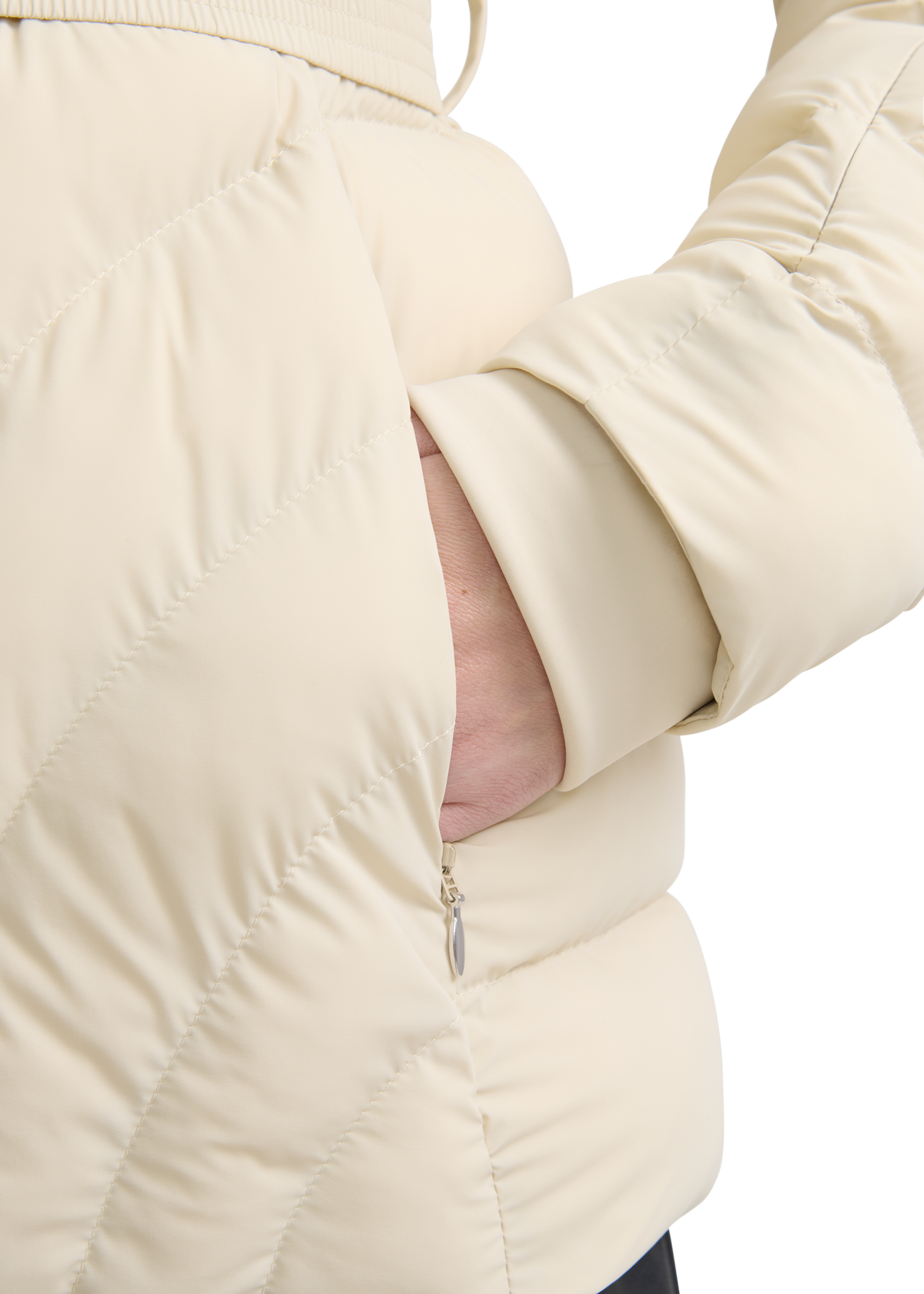 Avoriaz Micro Puffer Fitted Jacket - Stone