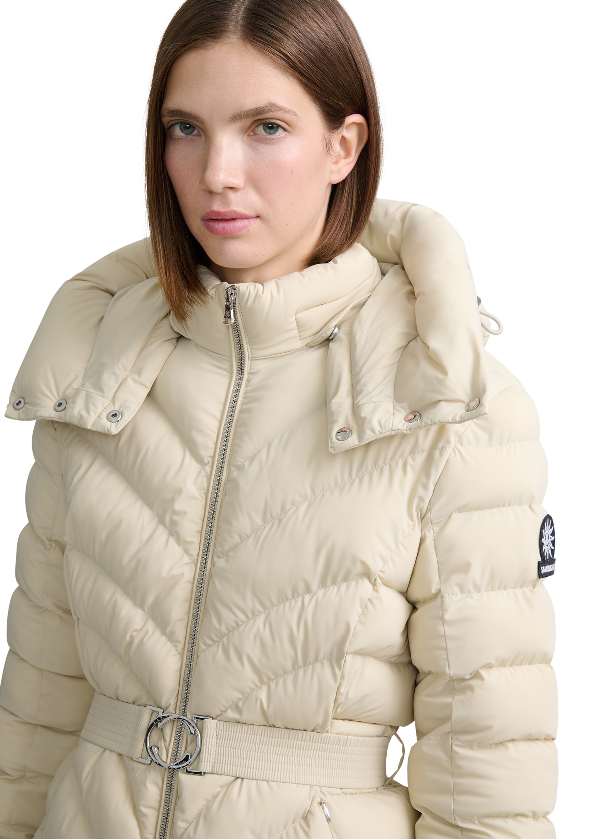 Avoriaz Micro Puffer Fitted Jacket - Stone