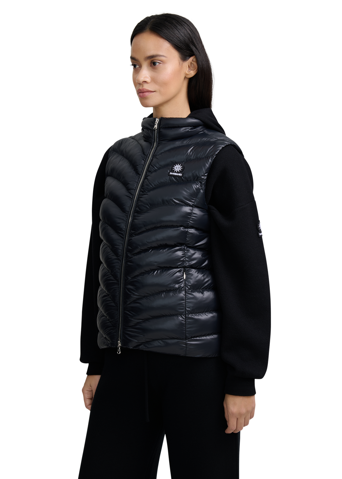 Marina Micro Puffer Gilet - Black